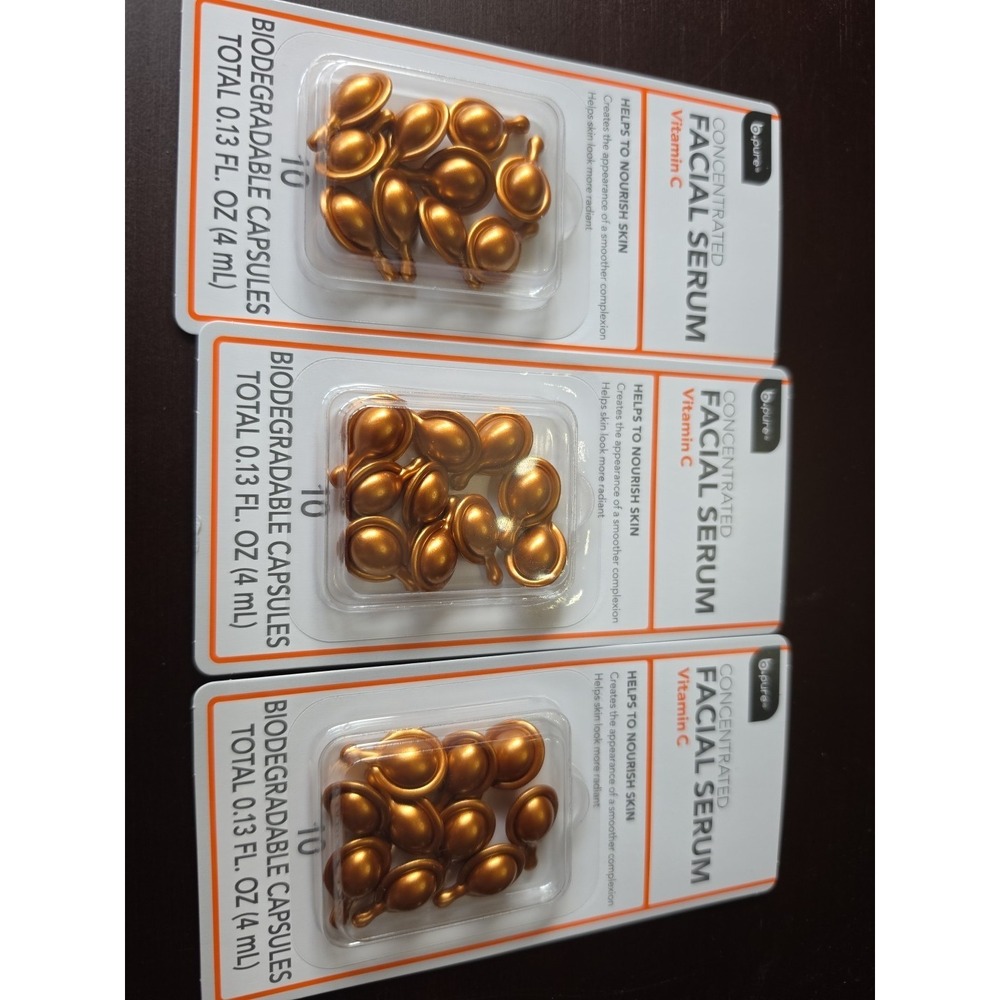 B.‎ Pure Concentrated Vitamin C Facial Serum Biodegradable Capsules Lot Of 3